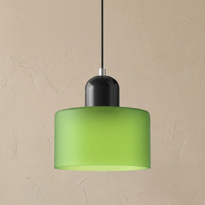 Bauhaus Coloured Glass Bowl Pendant Light