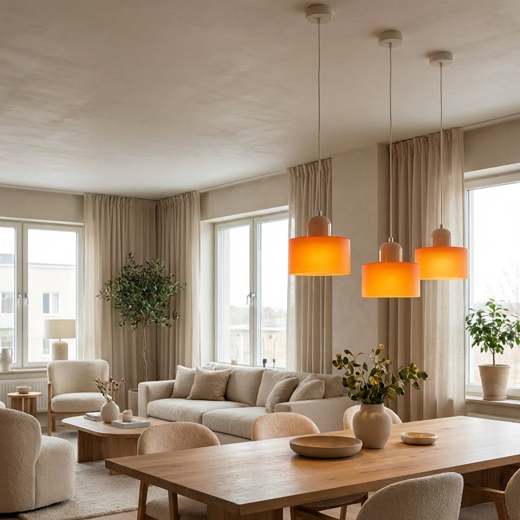 Bauhaus Coloured Glass Bowl Pendant Light