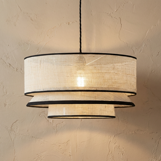 Beige Handmade Japandi Wabi Sabi Chandelier