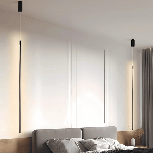 Black Bedside LED Pendant Light