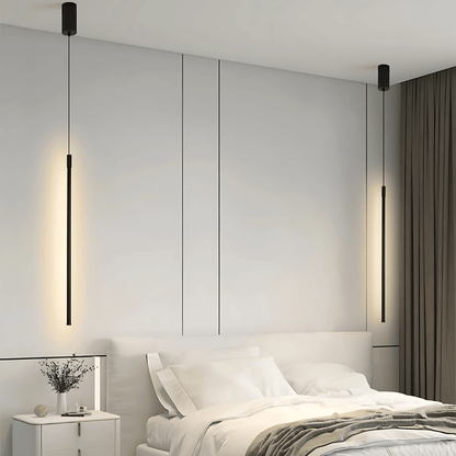 Black Bedside LED Pendant Light