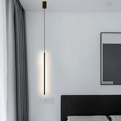 Black Bedside LED Pendant Light