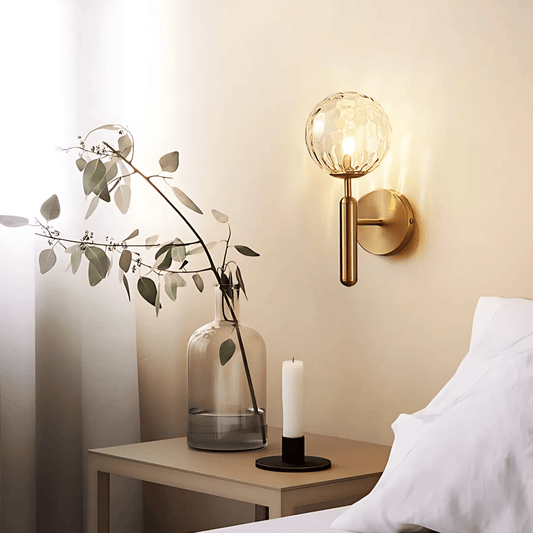 Brass Globe Wall Light