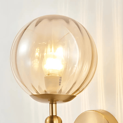 Brass Globe Wall Light
