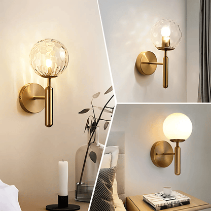 Brass Globe Wall Light
