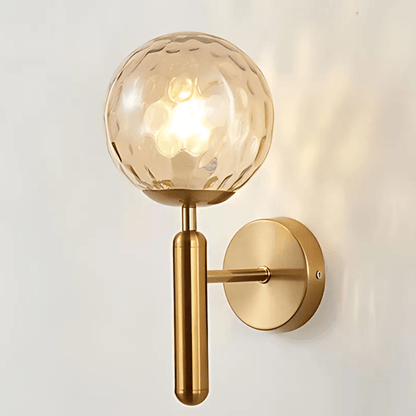 Brass Globe Wall Light