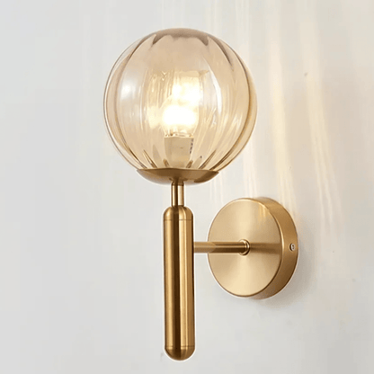 Brass Globe Wall Light