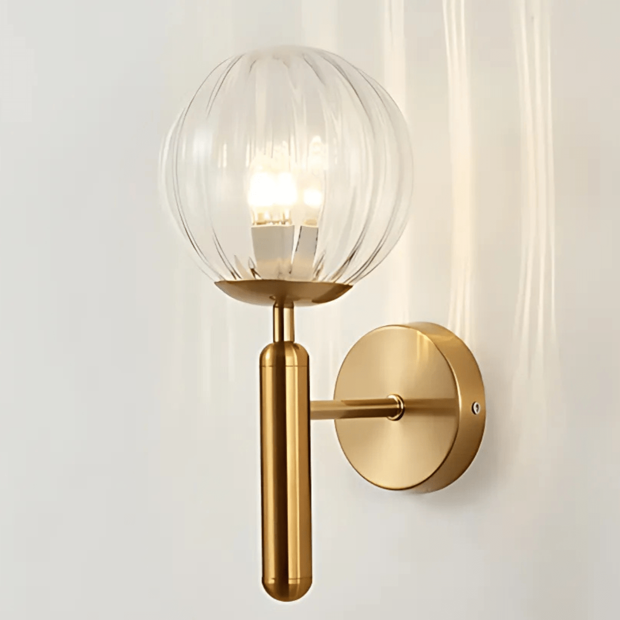 Brass Globe Wall Light