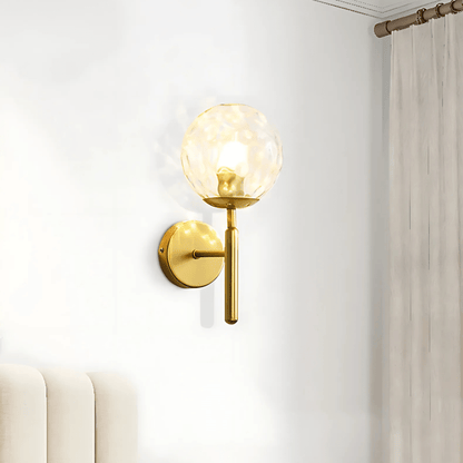 Brass Globe Wall Light