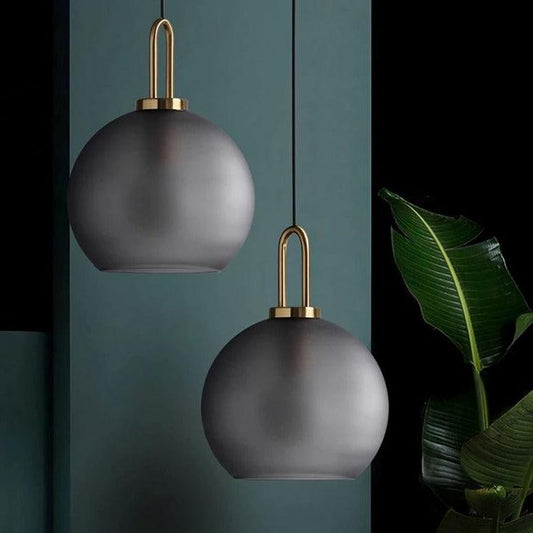 Brass Holder Glass Pendant Light