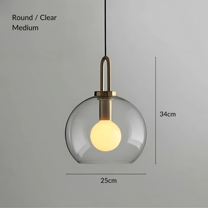 Brass Holder Glass Pendant Light