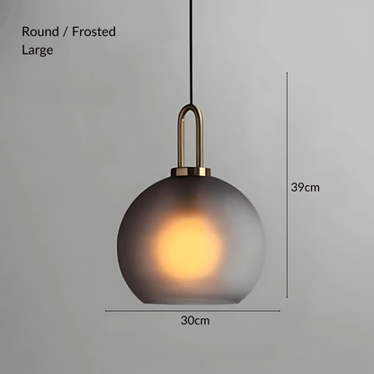 Brass Holder Glass Pendant Light