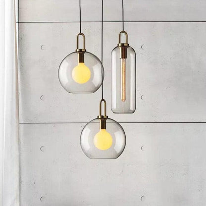 Brass Holder Glass Pendant Light