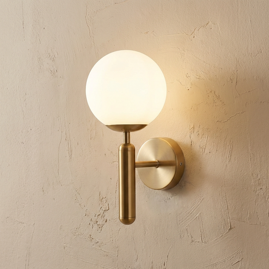 Brass Globe Wall Light
