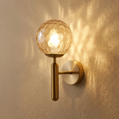 Brass Globe Wall Light