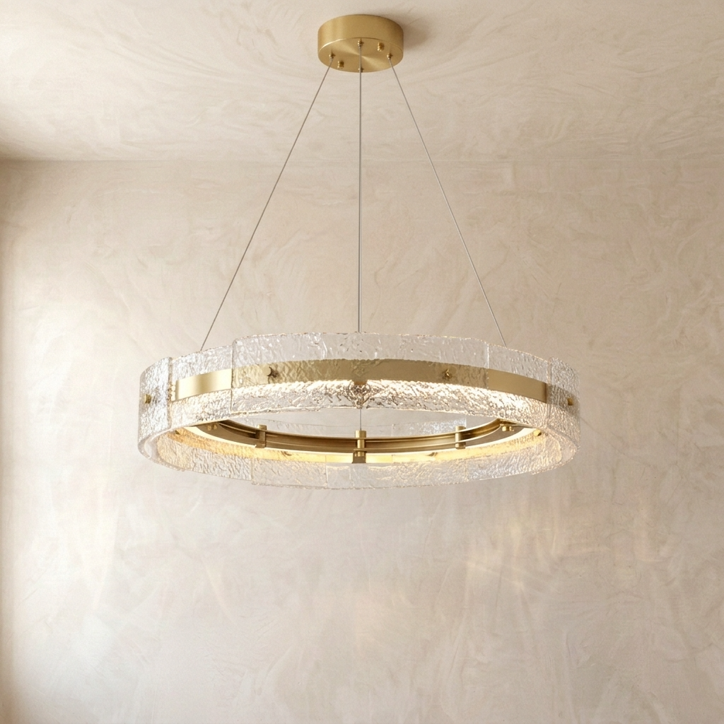Cascade Glass Ring Chandelier