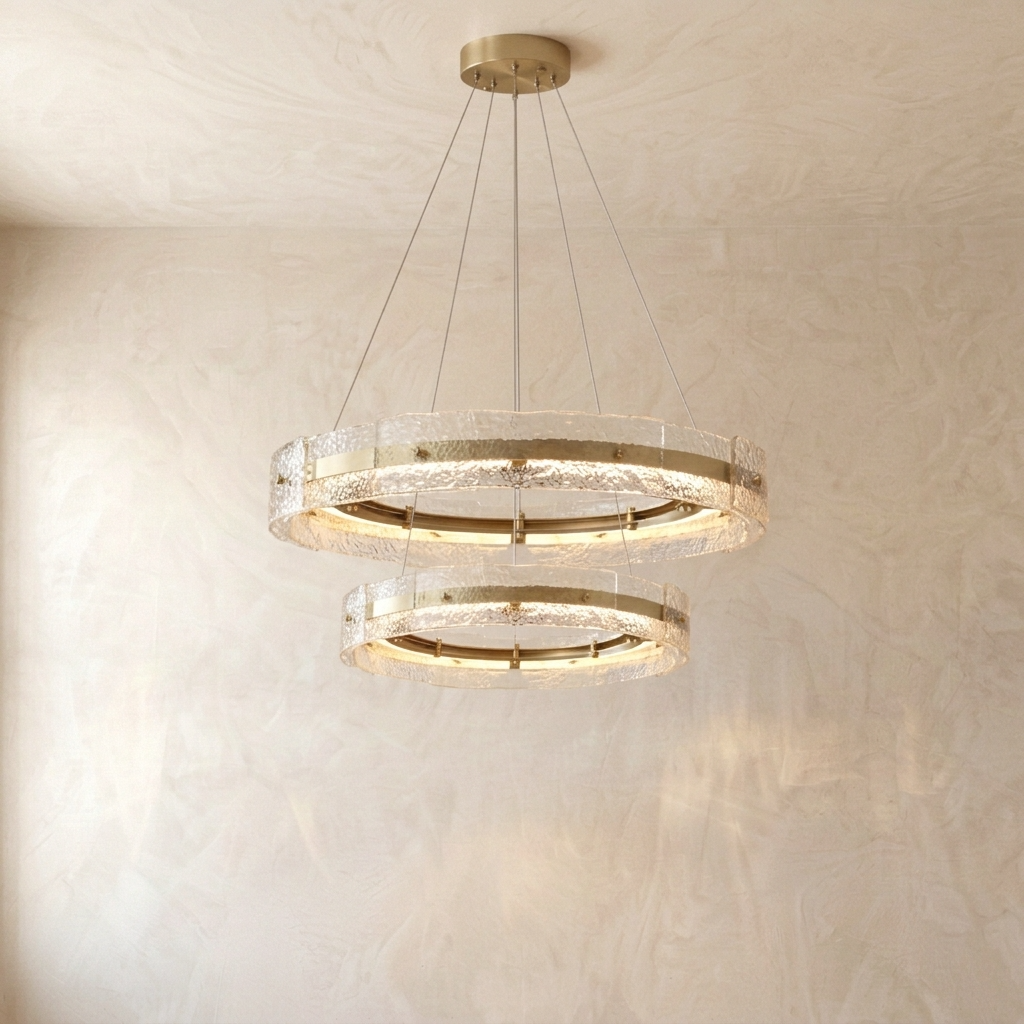 Cascade Glass Ring Chandelier