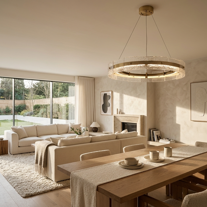 Cascade Glass Ring Chandelier