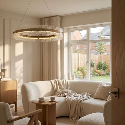 Cascade Glass Ring Chandelier