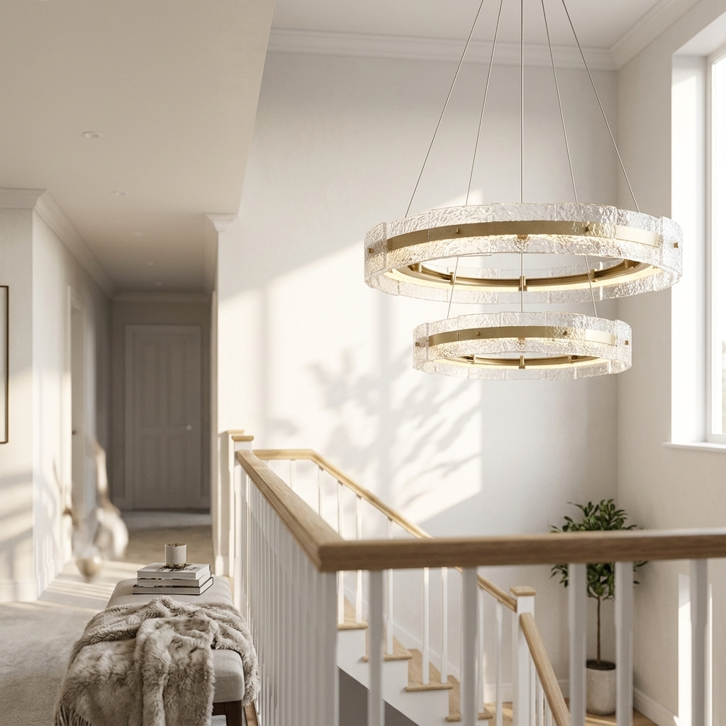 Cascade Glass Ring Chandelier