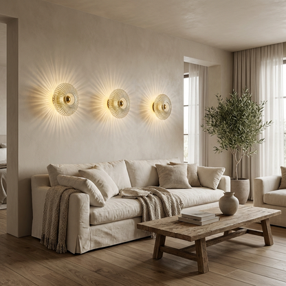 Circular Glass Wall Lamp