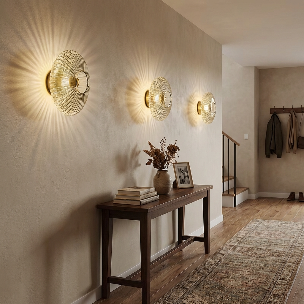 Circular Glass Wall Lamp