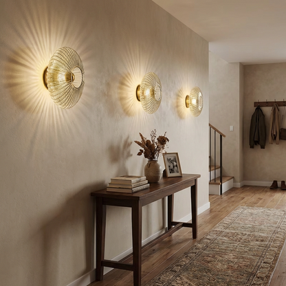 Circular Glass Wall Lamp