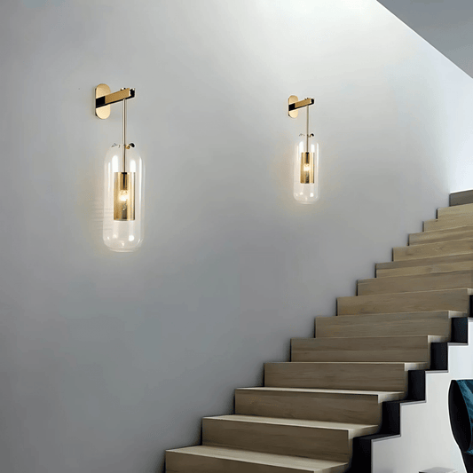 Clear Glass Industrial Wall Light