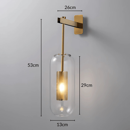 Clear Glass Industrial Wall Light