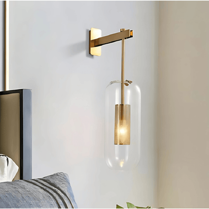 Clear Glass Industrial Wall Light