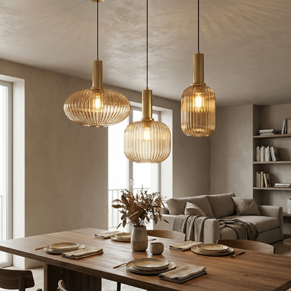 Coloured Glass Pendant Light