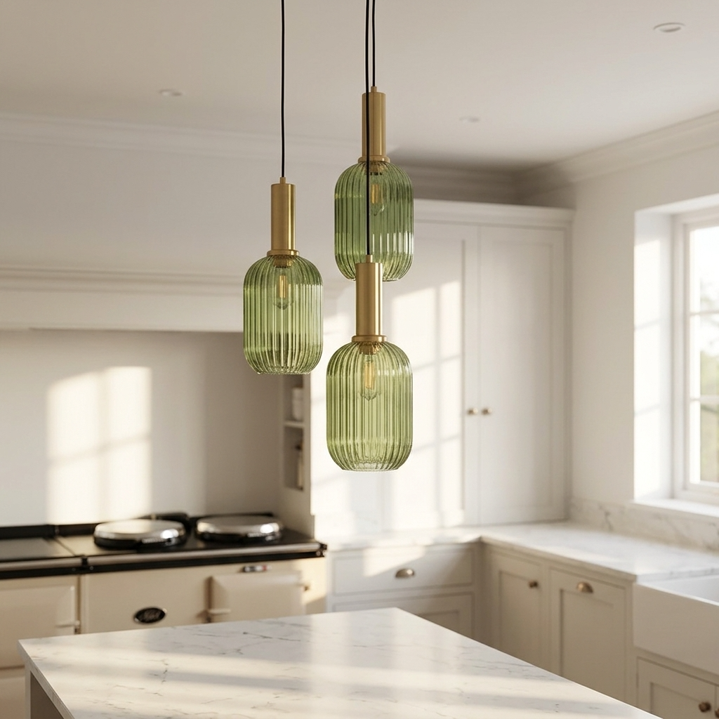 Coloured Glass Pendant Light