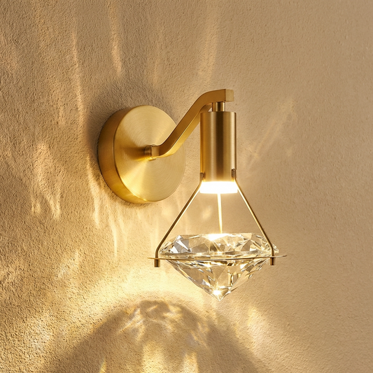 Crystal Diamond Shaped Wall Lamp