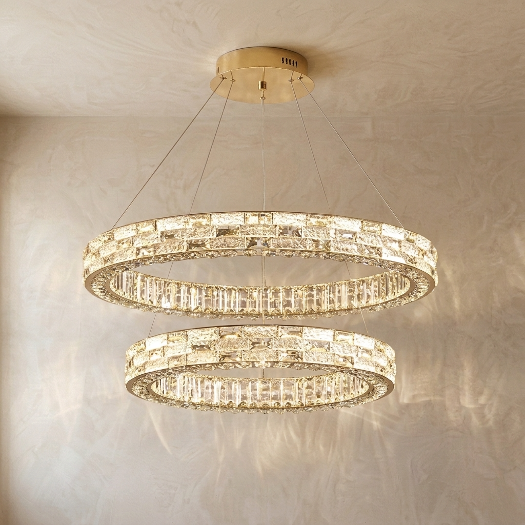 Crystal Halo Chandelier