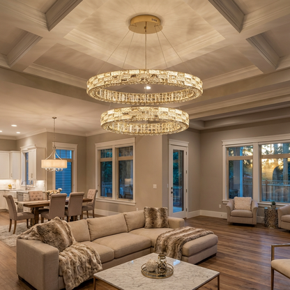 Crystal Halo Chandelier