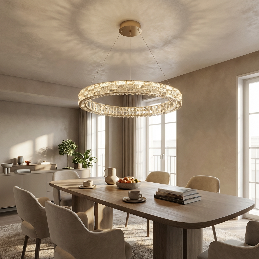 Crystal Halo Chandelier