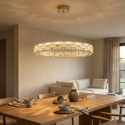Crystal Halo Chandelier