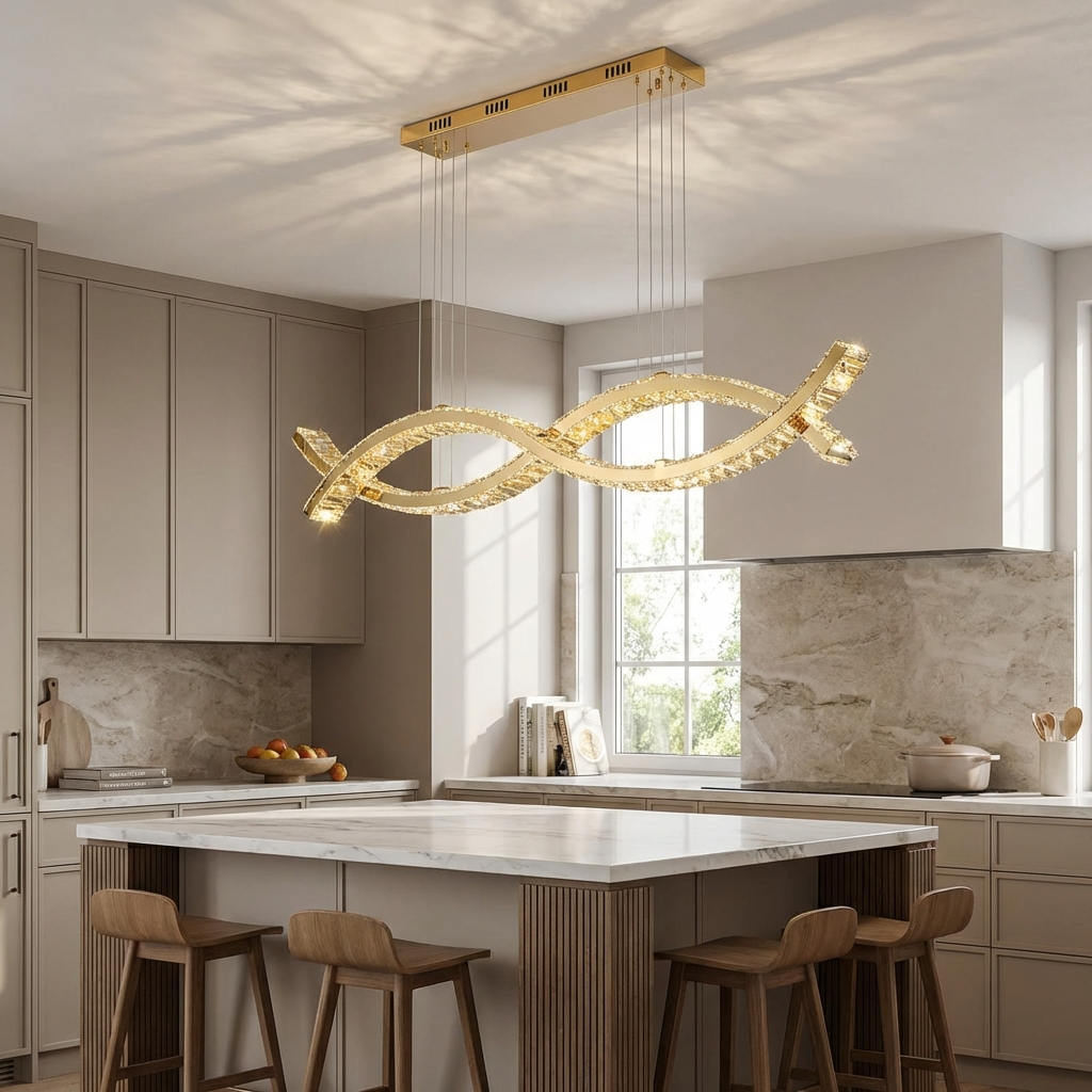 Crystal Wave Chandelier