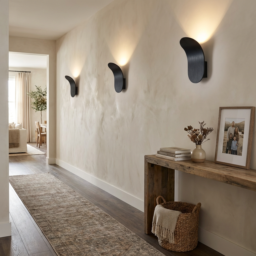 Curved Metal LED Wall Light