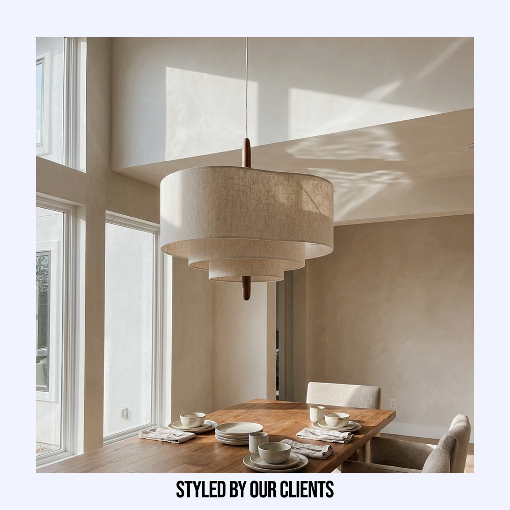 Japanese Wabi Sabi Fabric Chandelier