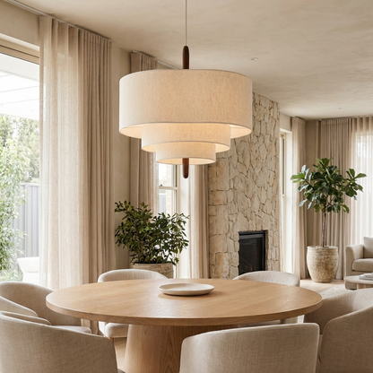 Japanese Wabi Sabi Fabric Chandelier