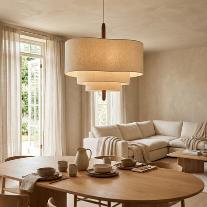 Japanese Wabi Sabi Fabric Chandelier