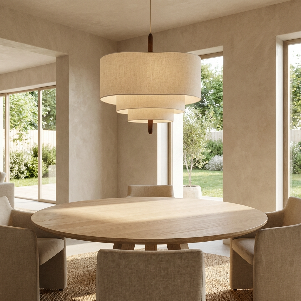 Japanese Wabi Sabi Fabric Chandelier