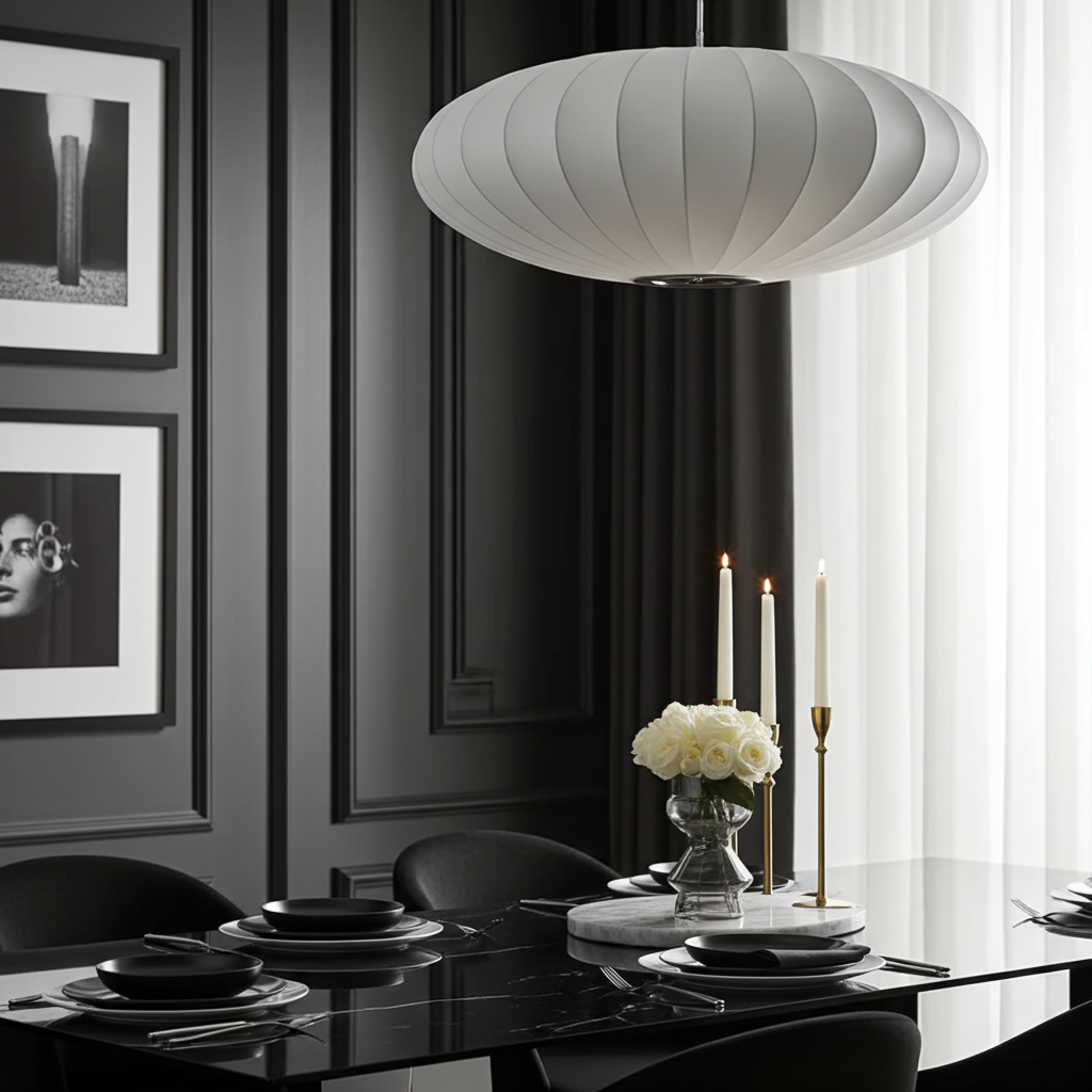 Silk Japanese Wabi Sabi Chandelier