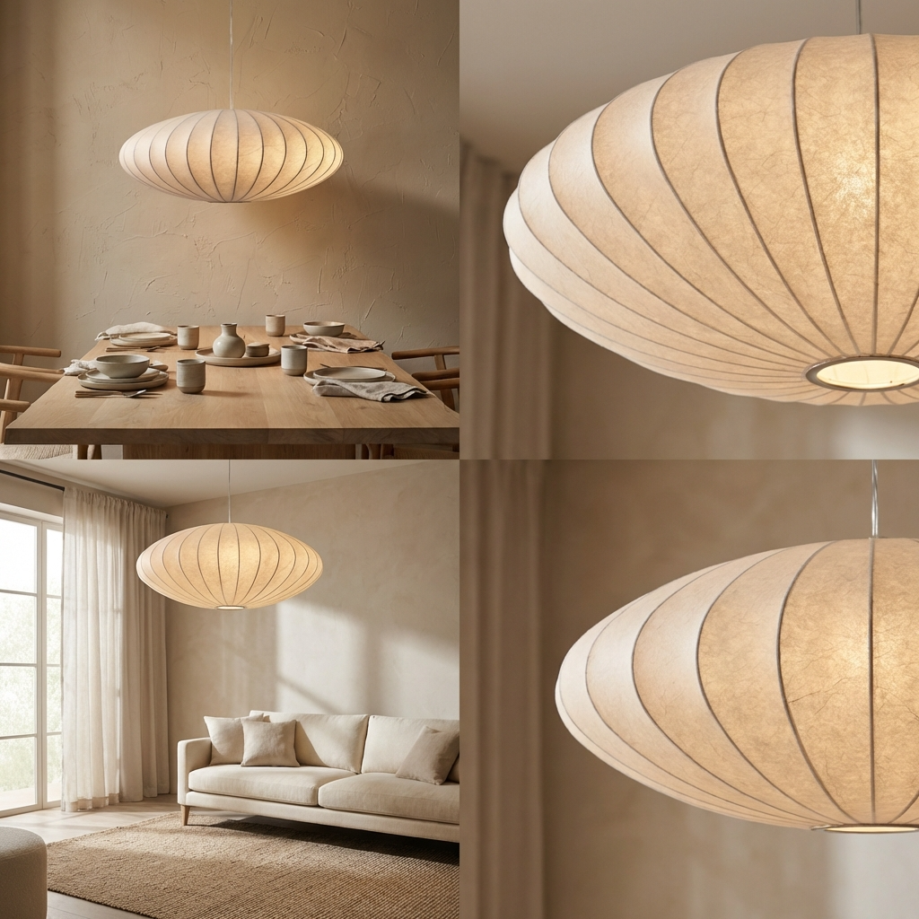 Silk Japanese Wabi Sabi Chandelier