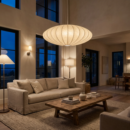 Silk Japanese Wabi Sabi Chandelier