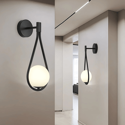 Droplet Gold Or Black Wall Light