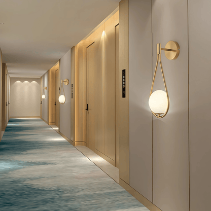 Droplet Gold Or Black Wall Light