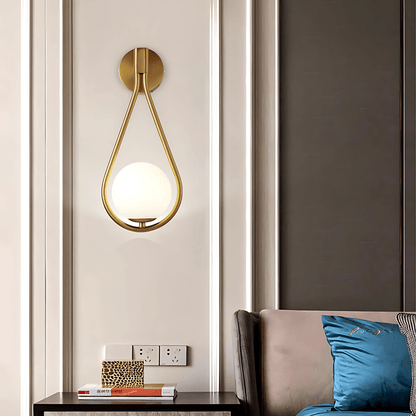 Droplet Gold Or Black Wall Light
