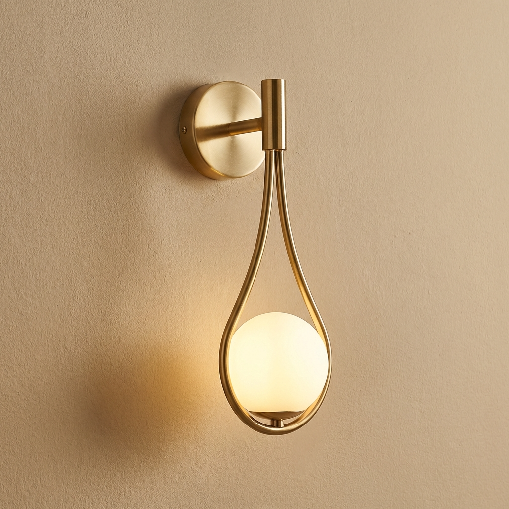 Droplet Gold Or Black Wall Light